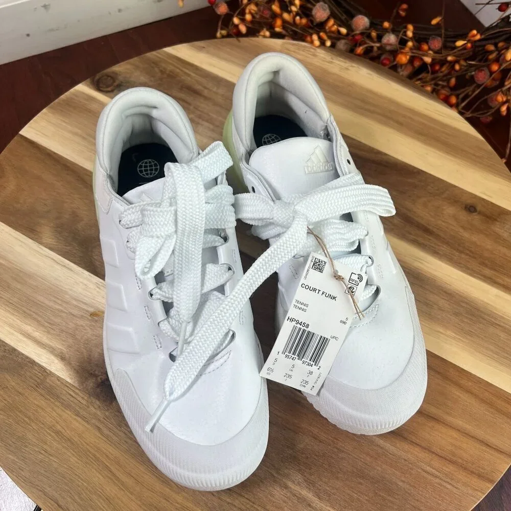 Adidas Womens Sneaker Court Funk Tennis 6.5 White Green HP9458